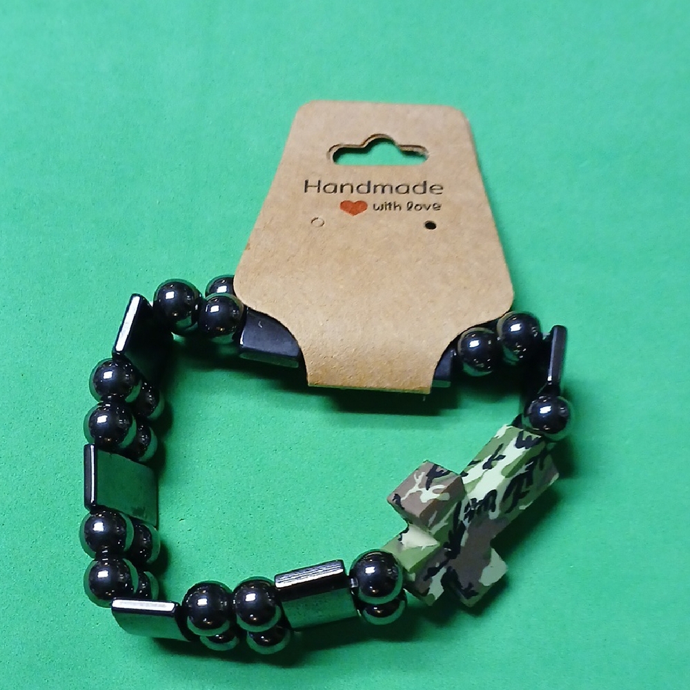 Camouflage Beaded Bracelet